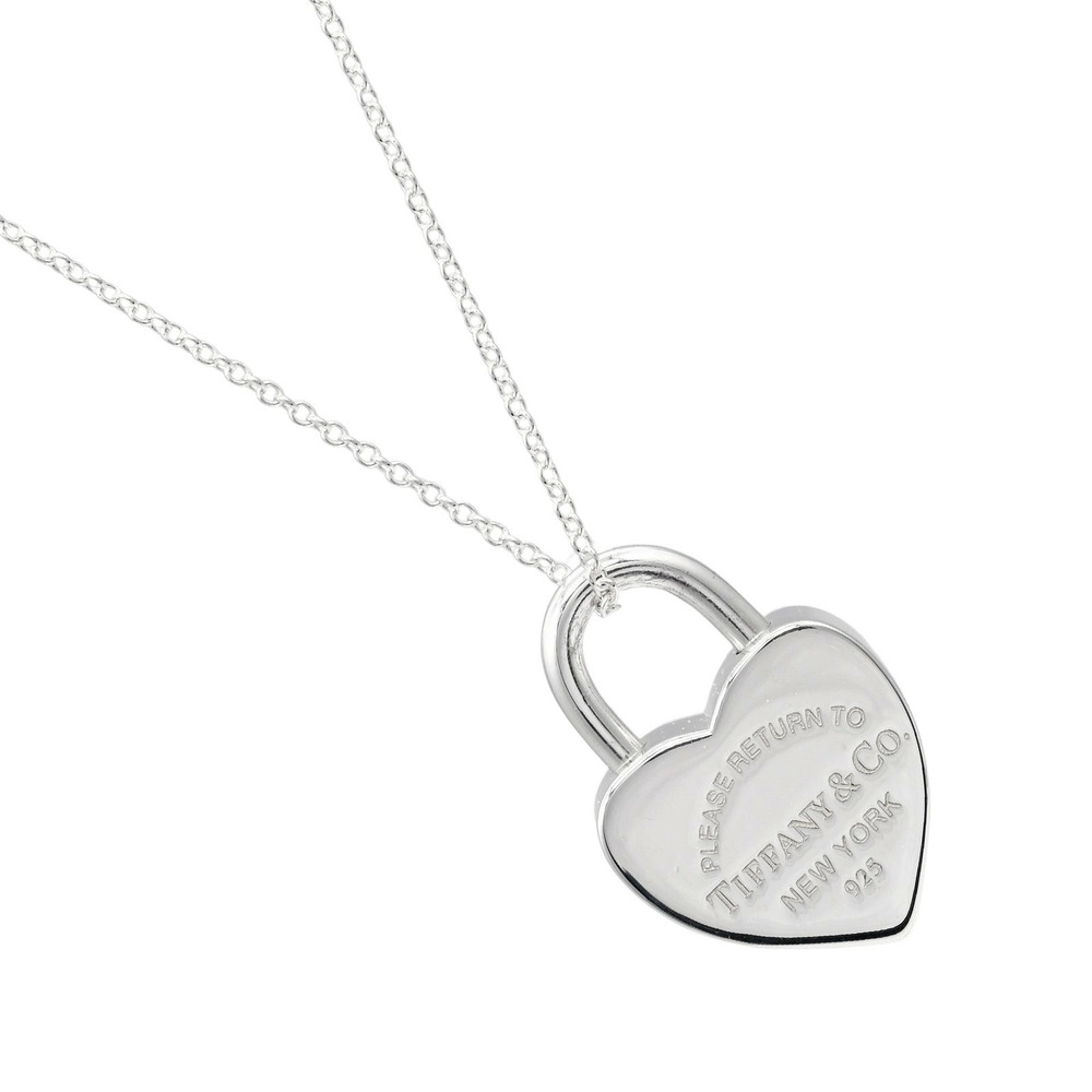 Tiffany Co to Heart Lock Necklace Sterling Silver